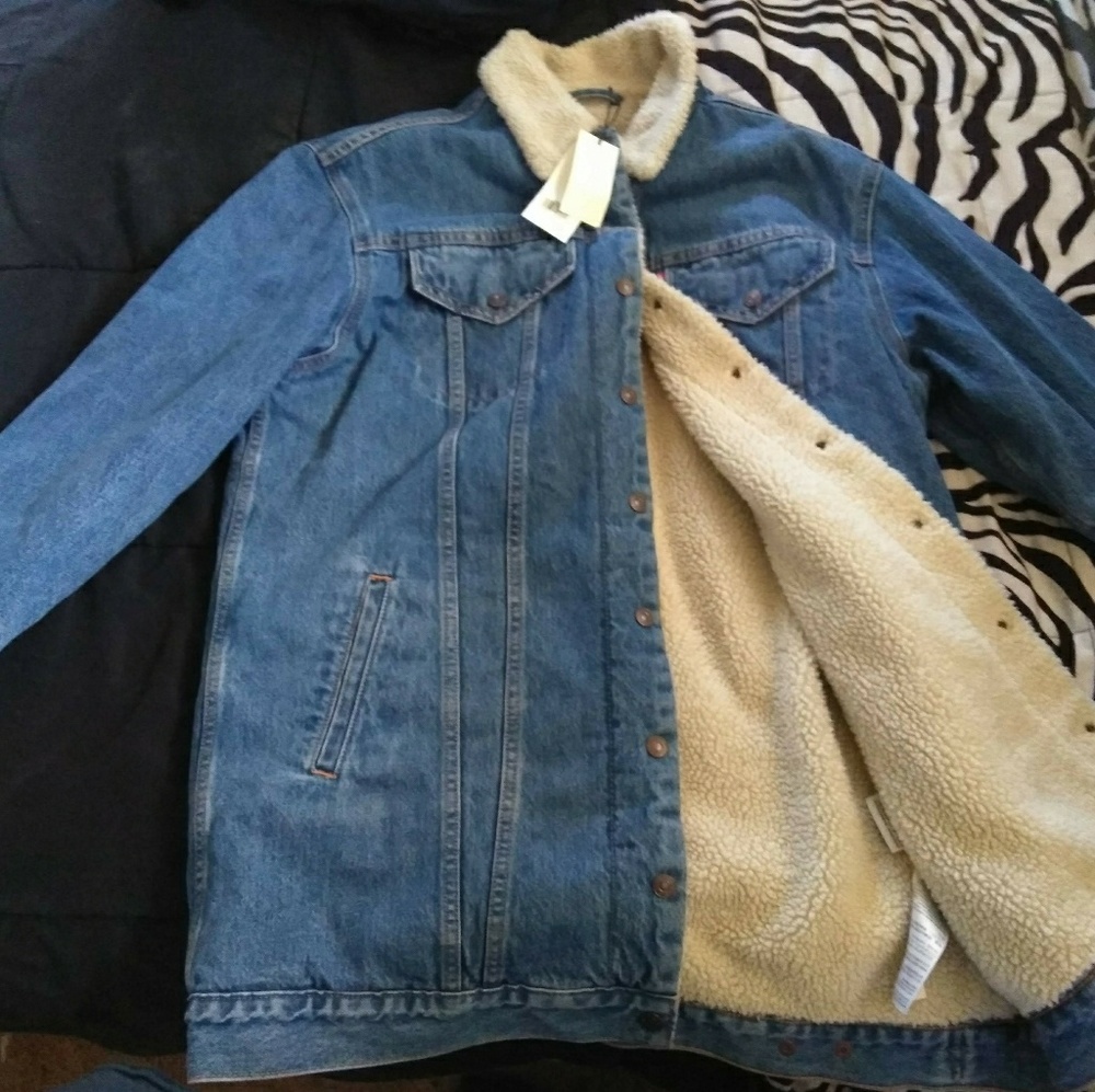 Levi's full length Sherpa coat